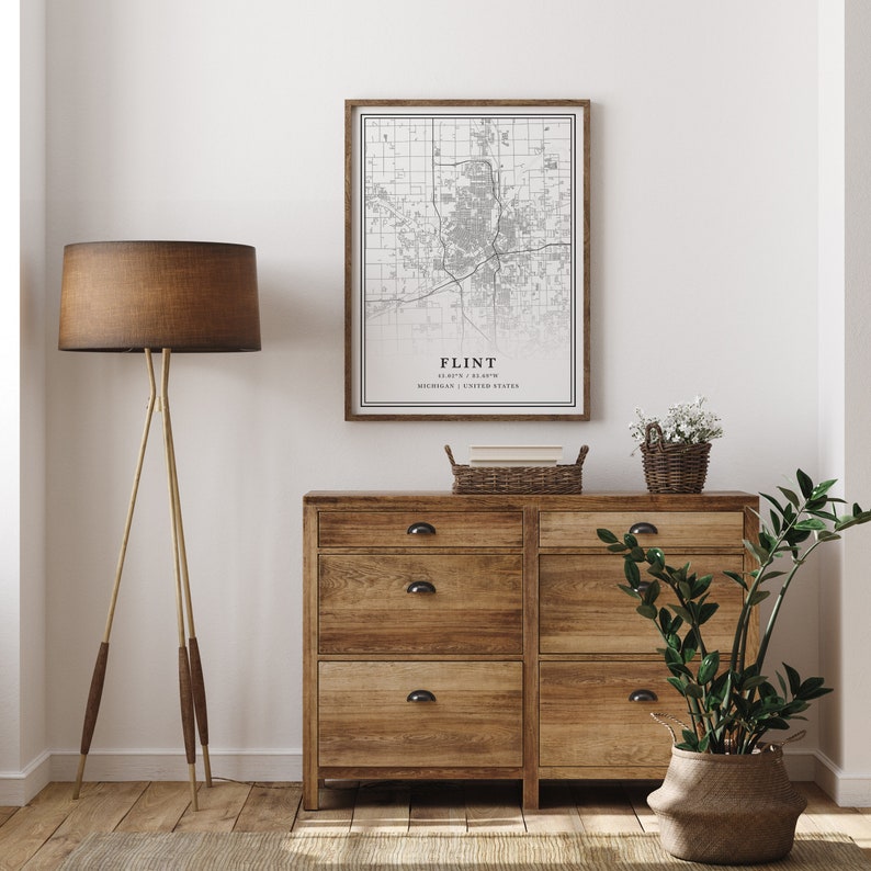 Printable Flint Map Digital Flint Map Flint Michigan Etsy UK Printable Flint Map Digital Flint Map Flint Michigan Etsy UK