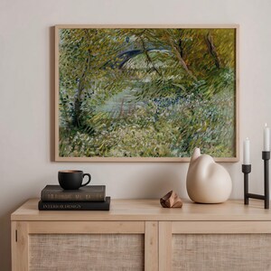 Van Gogh Springtime Landscape Print: River Bank, Matte Fine Art