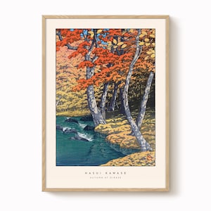 Hasui Kawase - Autumn At Oirase - Japanese Woodblock Print Reproduction