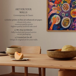 Dinner Table Art Print: Bold Fauvist Colors, Kitchen or Dining Room image 10