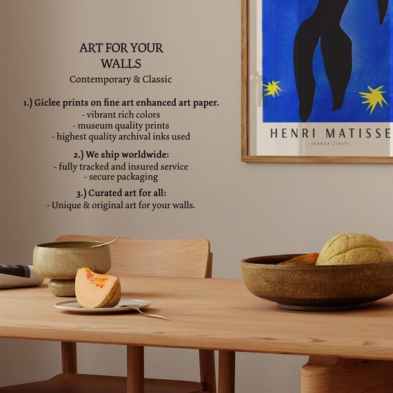 Matisse Art Print: Icarus From Jazz - Fauvist Colours - Etsy