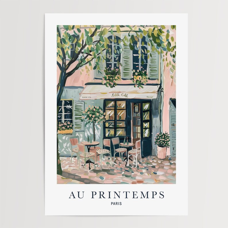 Paris Artwork Print: Spring Floral Design (Multiple Sizes Available) image 5