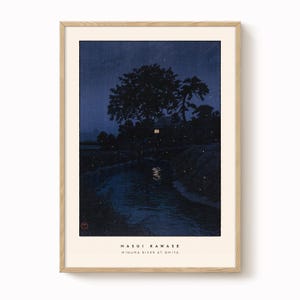 Hasui Kawase - Minuma River Japanese Woodblock Print: Shin-Hanga Art Reproduction