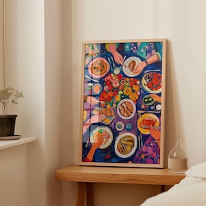 Dinner Table Art Print: Bold Fauvist Colors, Kitchen or Dining Room image 7
