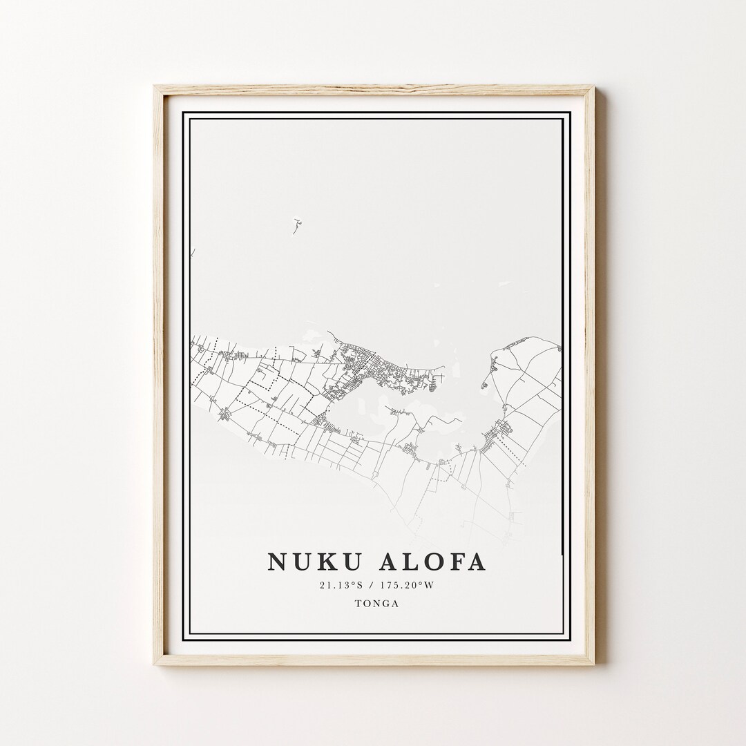 Nuku Alofa Map Digital Nuku Alofa Map Nuku Alofa Tonga Etsy
