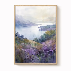 Loch Lomond Watercolor Print: Scottish Landscape Art
