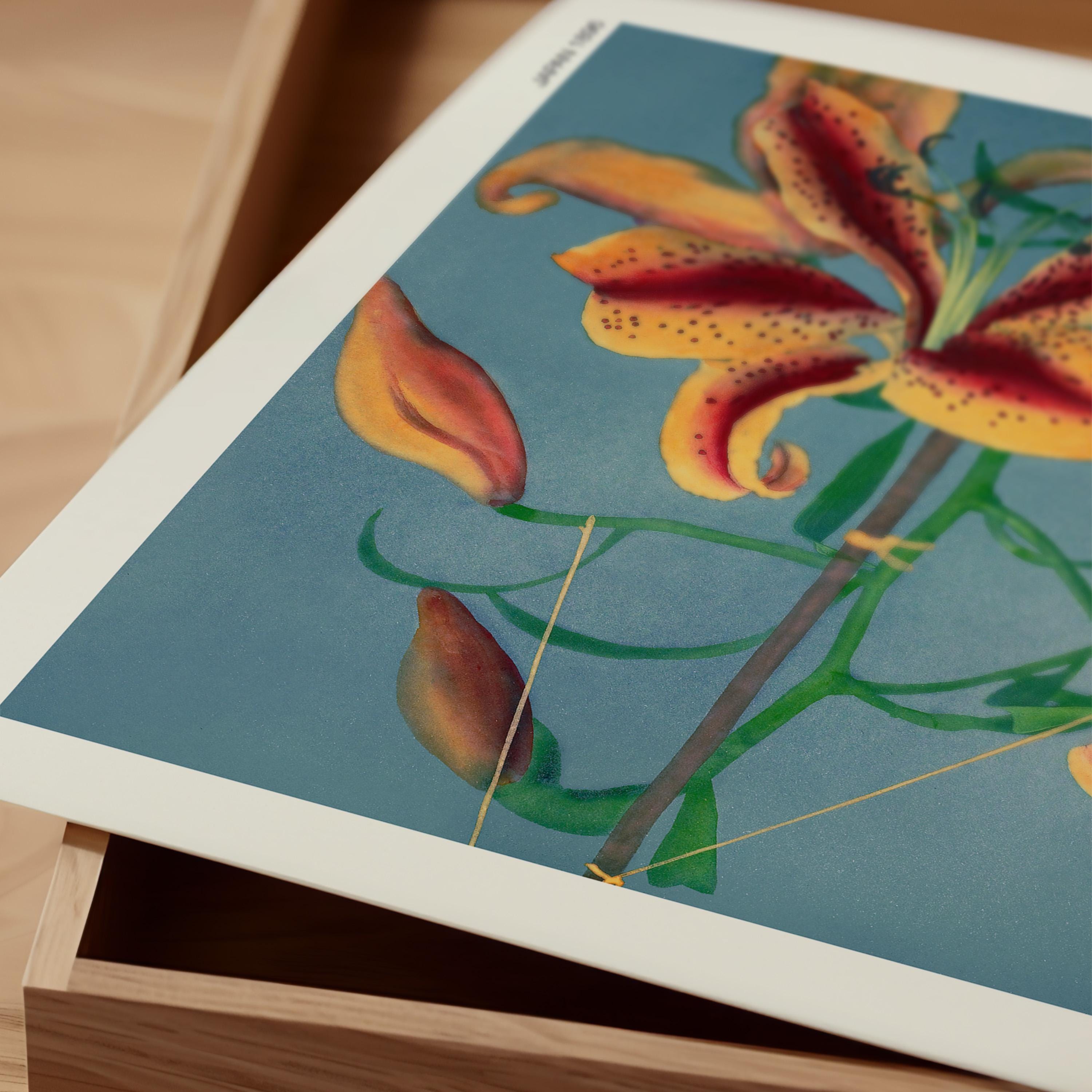 Lily様 Japanese Vintage Lily Print, Minimalist Floral Photography