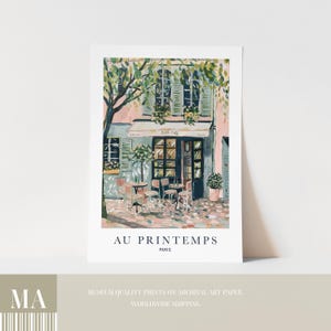 Paris Artwork Print: Spring Floral Design (Multiple Sizes Available) image 4