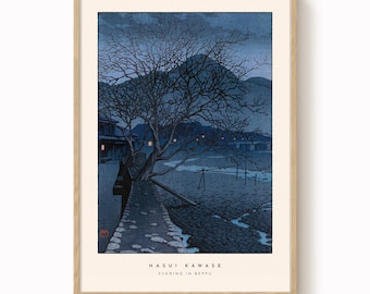 Hasui Kawase - Evening In Beppu: Vintage Japanese Woodblock Print