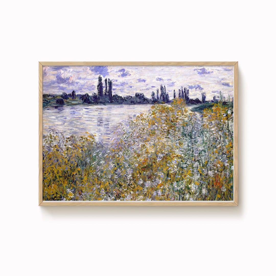 Banks of the Seine Print: Claude Monet French River Scene (multiple ...