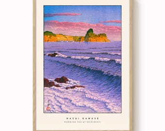 Hasui Kawase - Morning Sea Japanese Woodblock Print: Shin-Hanga Art Reproduction