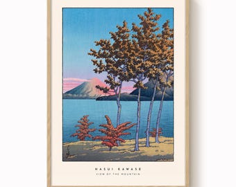 Hasui Kawase Mountain View Print: Vintage Japanese Woodblock Art