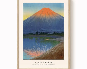 Hasui Kawase - Lake Yamanaka Japanese Woodblock Print: Shin-Hanga Art Reproduction