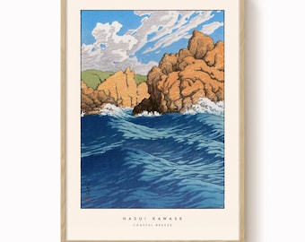 Hasui Kawase Coastal Breeze Print: Vintage Japanese Woodblock Art