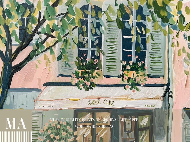 Paris Artwork Print: Spring Floral Design (Multiple Sizes Available) image 6