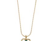 Statement necklace with small heart key pendent, 14K Gold Filled 14K Gold plated or Silver necklace with heart key pendent