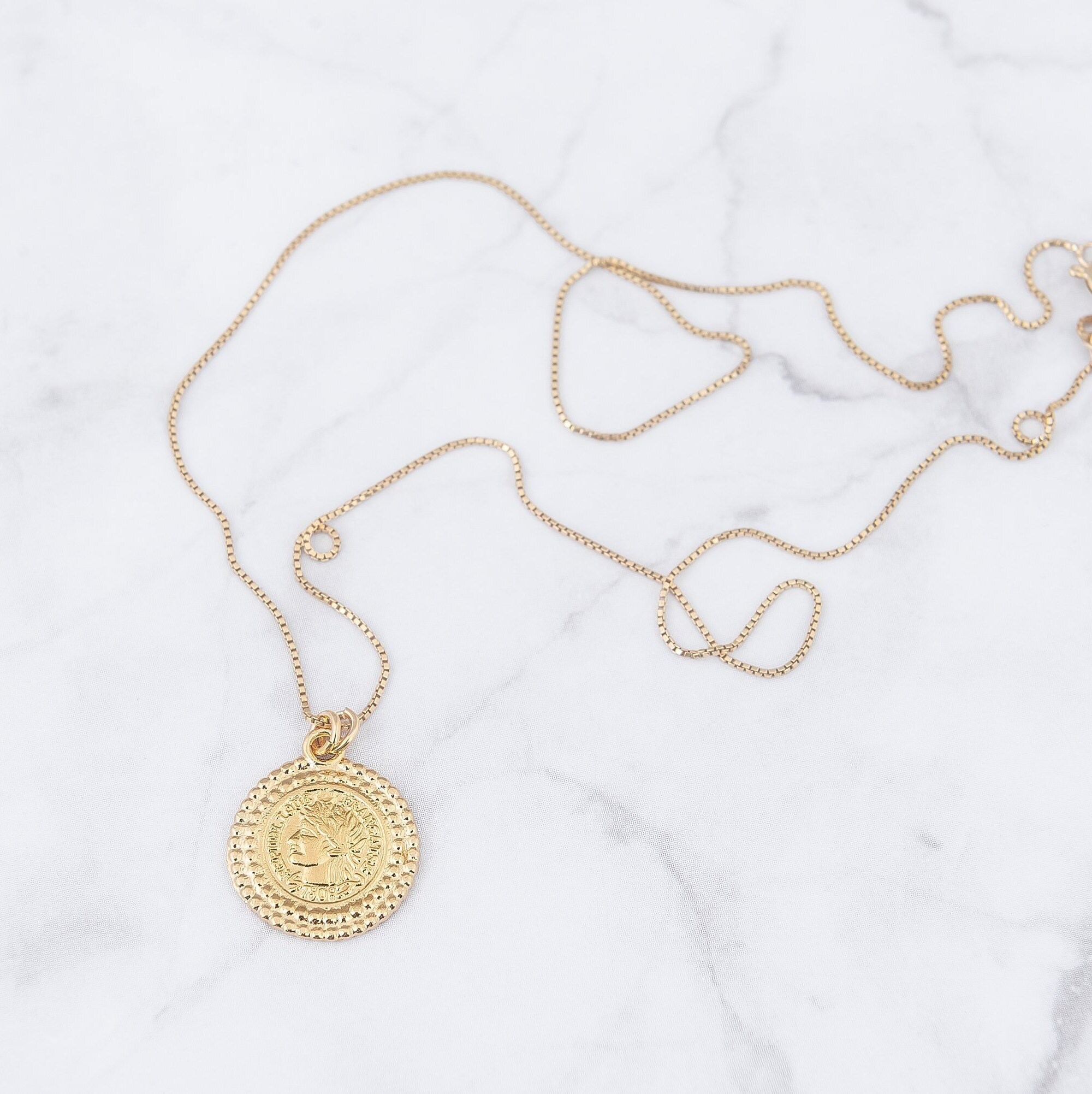 Vintage coin necklace silver 925 woman necklaceCoin Etsy