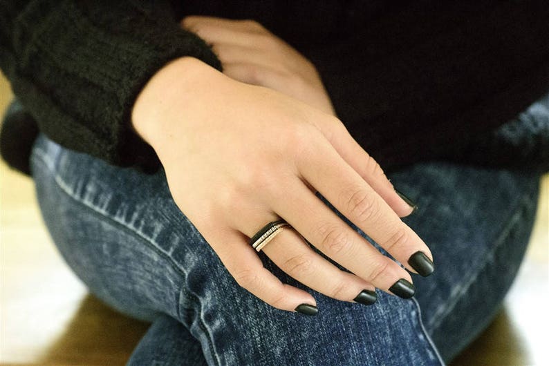 Thin Gold Ring,Edgy Gold Knuckle Ring Gold Minimalist Ring Stack Square Ring Wire Wrapped Ring Gold Stackable Ring Thin Stacking Ring