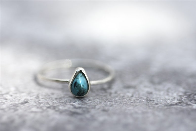 Unique Stacking Ring Stone Stacking Ring Thin Stackable Ring Ring for Women Teardrop Solitaire Ring Teardrop Ring Silver Stacking Ring