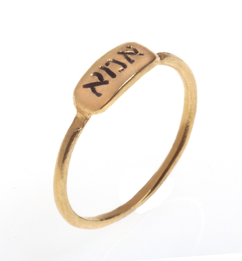 14K Gold Filled Stacking Medium Pinkie Ring With Engraving Etsy