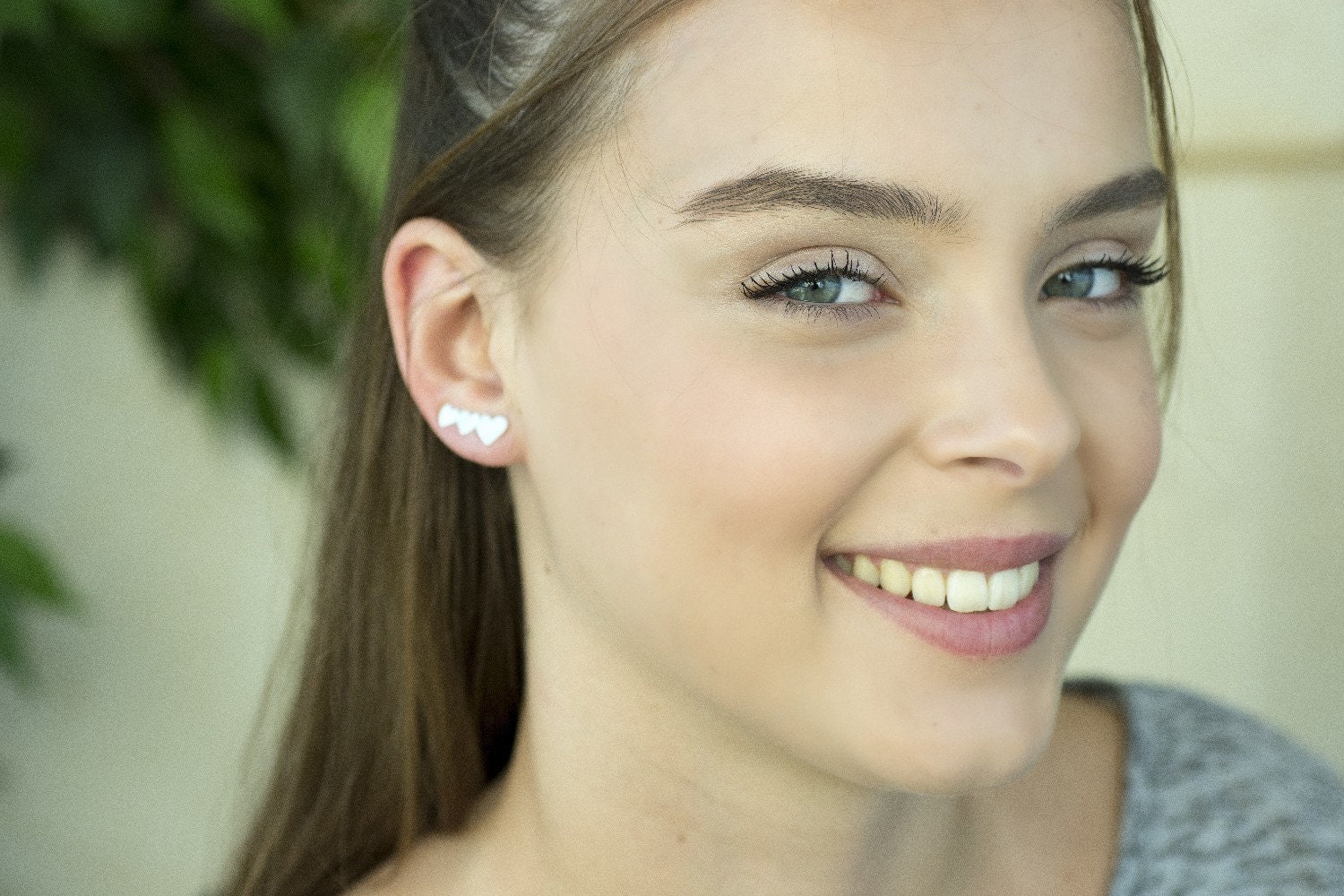 Ear Cuff Earrings Heart Earrings 14K Gold Plated OR Sterling | Etsy