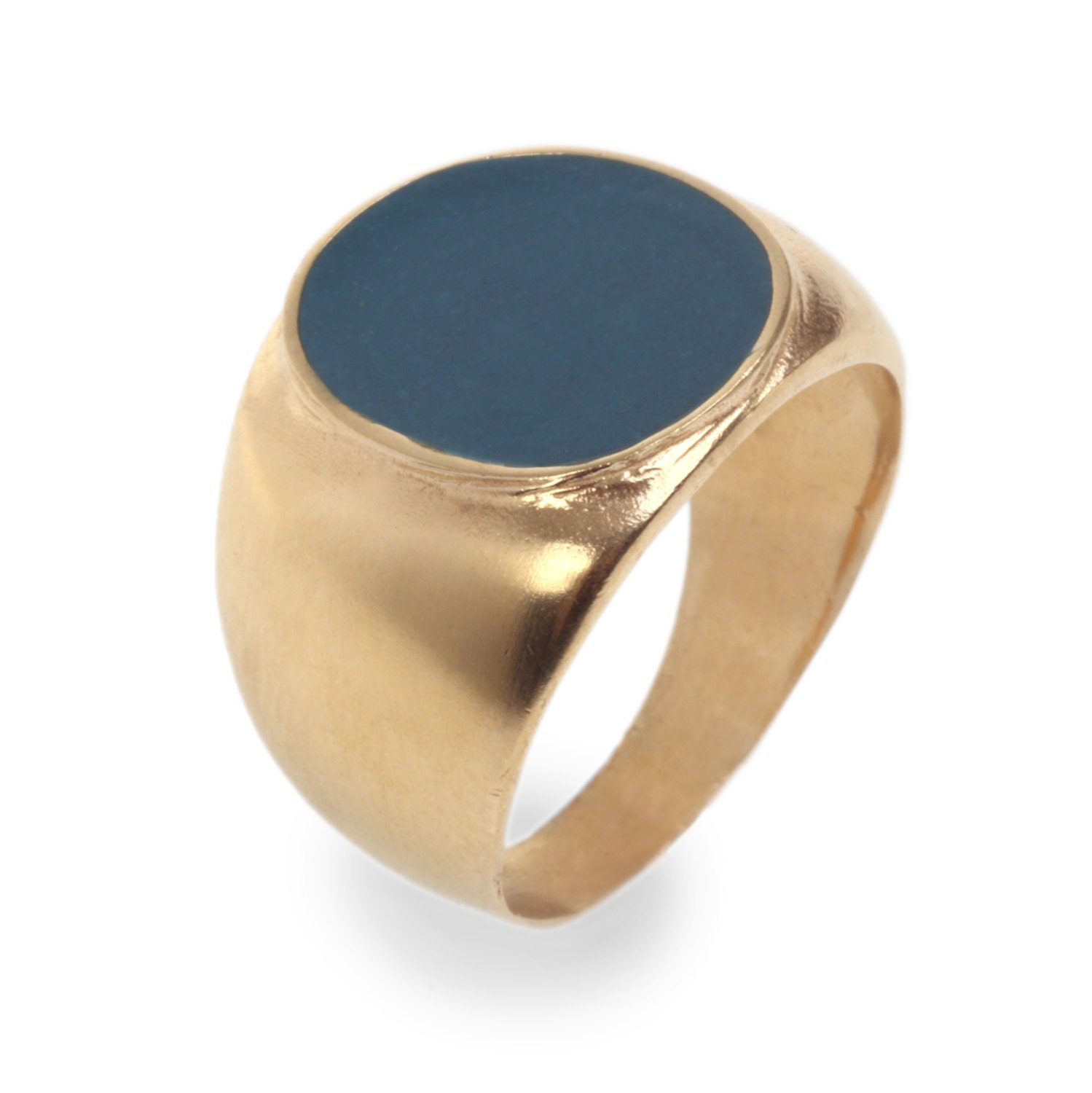 14K Gold Filled large statement ring with colorful enamel Etsy