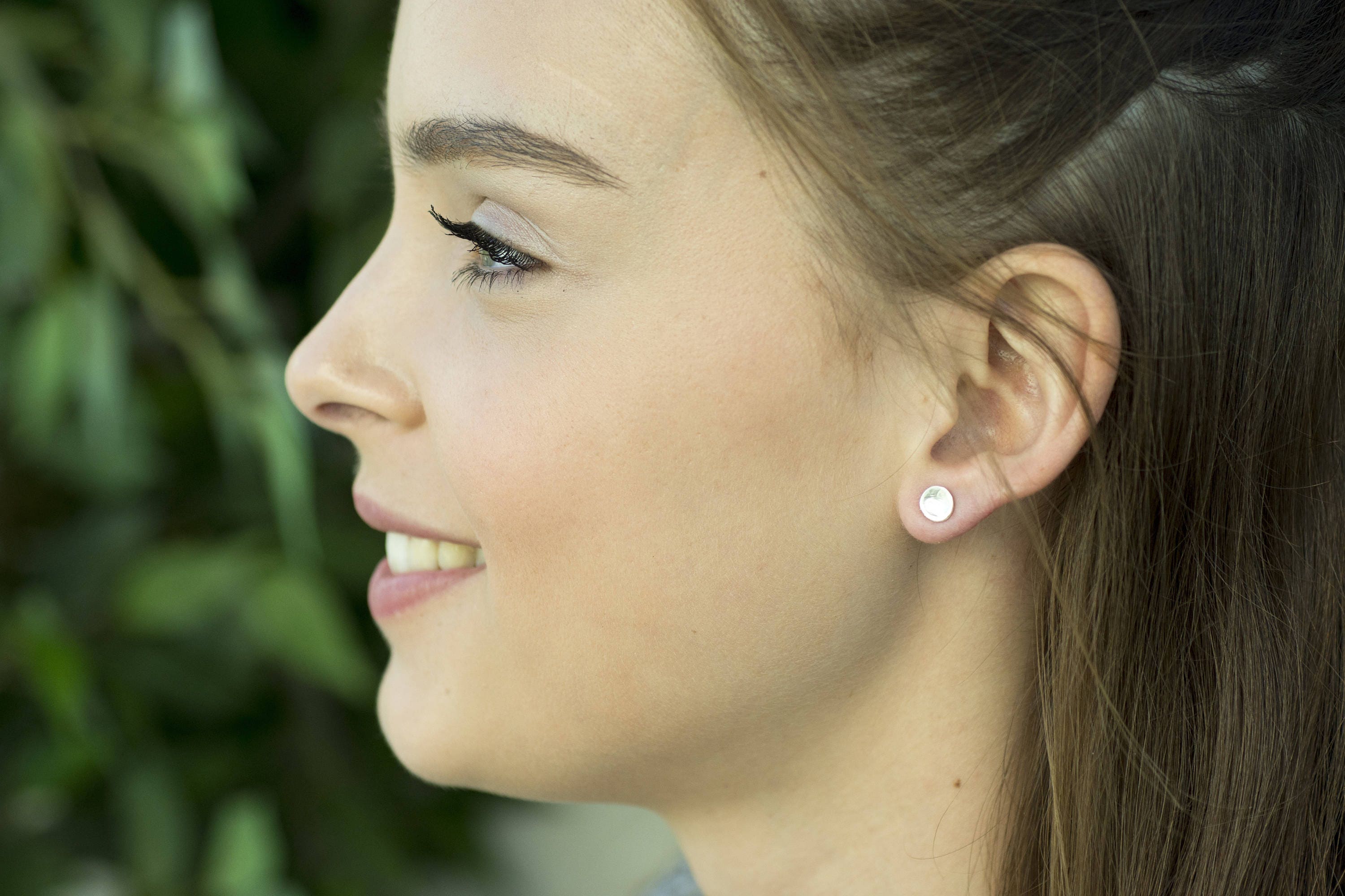 Gold Stud Earrings Silver Dot Earrings Round Stud Earrings | Etsy