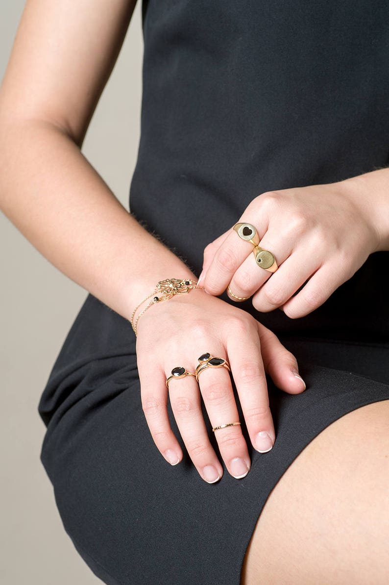 Women's Unique Ring Women's Jewelry 14K Gold Plated Etsy