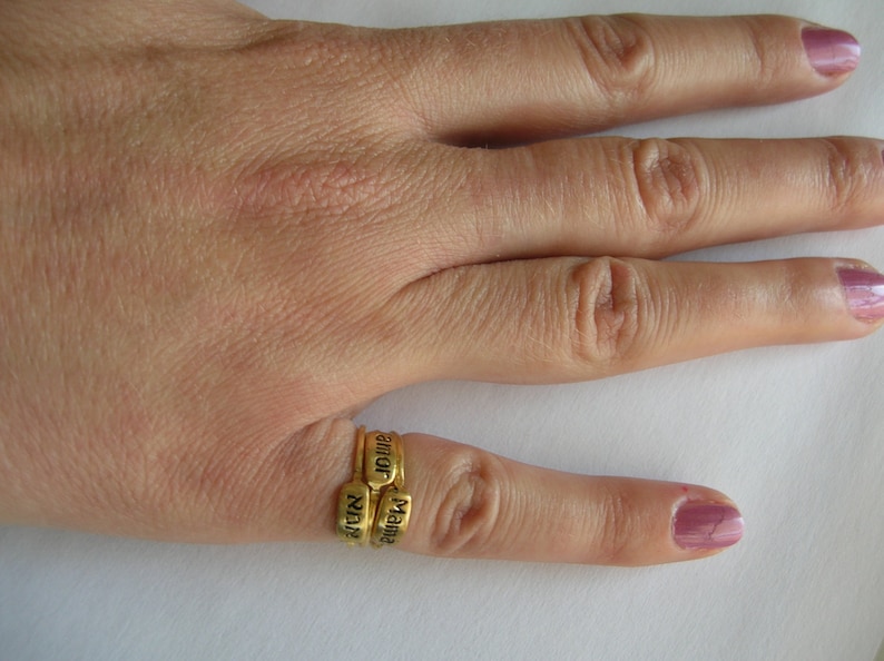 14K Gold Filled Stacking Medium Pinkie Ring With Engraving Etsy