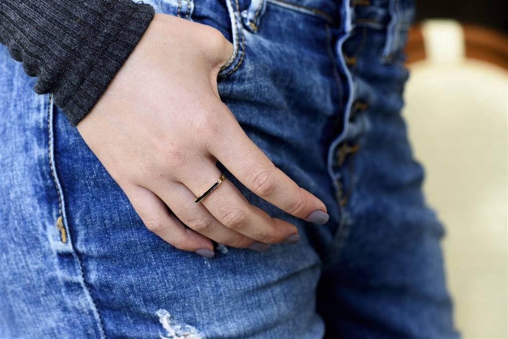 Gold Stacking Ring 9K Yellow Gold Ring Solid Gold Ring | Etsy