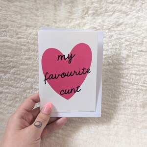 "Reserviert für Erwachsene - leere Innenseite Grußkarte - ""You're my favourite - schimpfwort""."