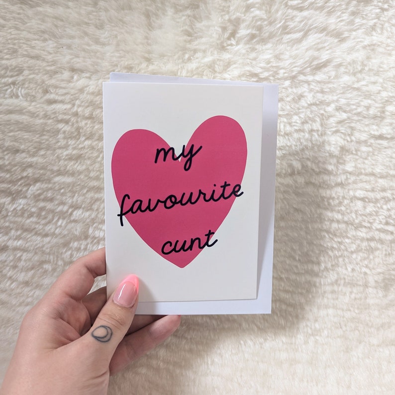 Mature listing blank inside greeting card you're my favorite swear word image 1