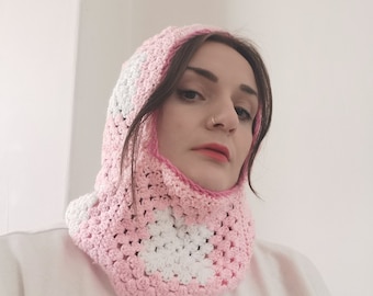 Handmade crochet balaclava hood