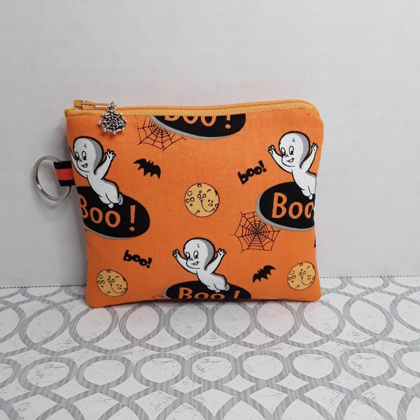 Casper The Ghost Halloween  handmade inspired coin bag/key chain/gift card holder/coin purse