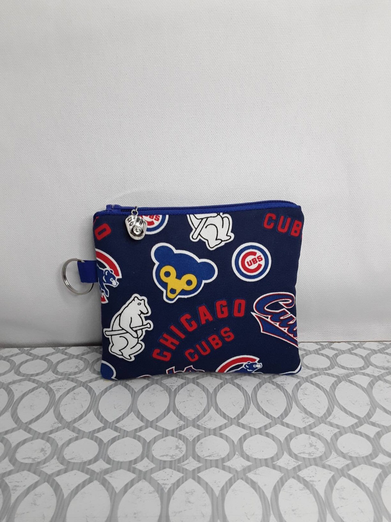 Chicago Cubs MLB Cubby Bear inspired coin bag key chain wallet | Etsy