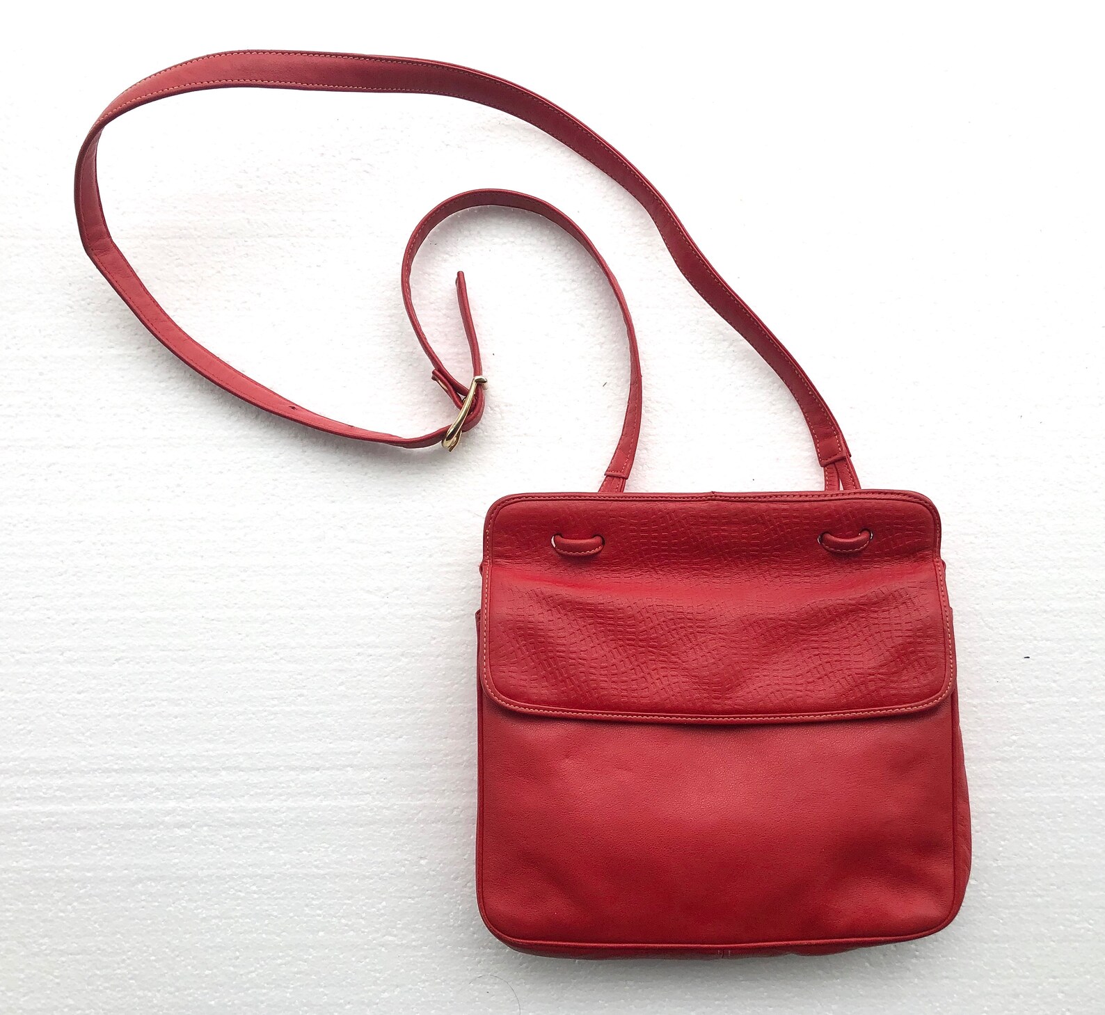 Vintage red genuine leather Susan Gail purse | Etsy