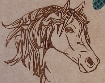 Horse head ,  SVG  for engraving or score with Glowforge