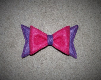 New ITH folded felt bow 5x7 hoop