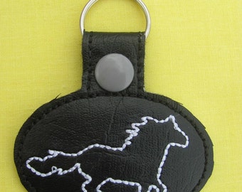 Sale New ITH Horse snap tab outline key chain or bag tag