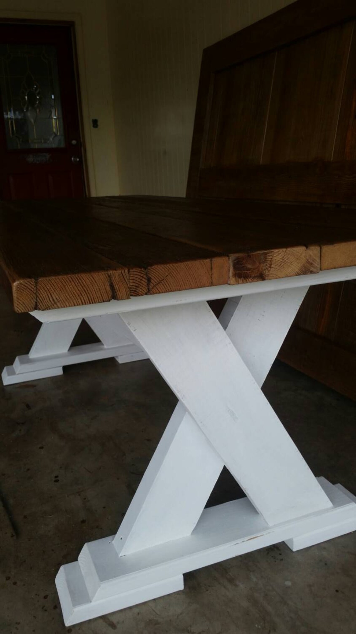 X Base Trestle Dining Table Etsy