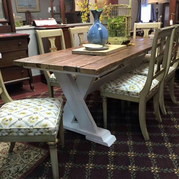 Trestle Dining Table Etsy