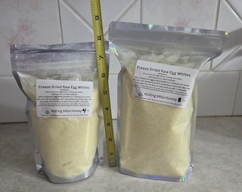 Fresh Free Range Freeze Dried Raw Poultry Chicken Egg White Powder Flakes Baking Keto Long Term Storage