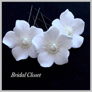 Bridal Hair Accessories, 3 Bridal Hair Pins, Flower Hair Pins, Wedding Hair Pins, Wedding Hair Piece, Bridal Headpiece, Floral Hair Pins
