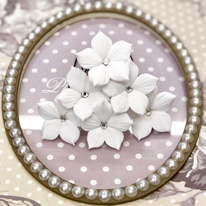 Bridal Hair Pins, SET OF 6 Hair Pins, Stephanotis Flower Hair Pins, Wedding Hair Pins, Bridal Hair Accessory, Bridal Hairpiece, Wedding Pins