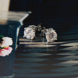 Bridesmaid Crystal Earrings, Crystal Stud Earrings, Bridesmaids Gift Earrings, Swarovski Earrings, Crystal Studs, Wedding Earrings image 4