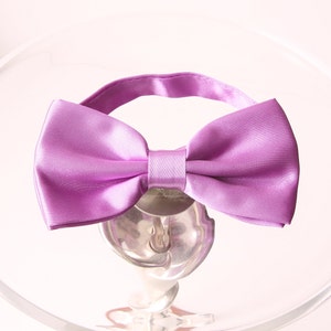Groom's Bowtie, Light Purple Bowtie For The Groom, Men's Gift, Groom's Tie, Groom's Gift, Light Orchid Wedding Bowtie, Satin Bowtie image 2