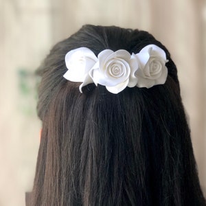 Bridal Hair Pins, SET Of 3 Hair Pins With Roses, Wedding Hair Pins, Bridal Hair Accessories, Wedding Headpiece, Bridal Hair Pieces, Hairpins image 9