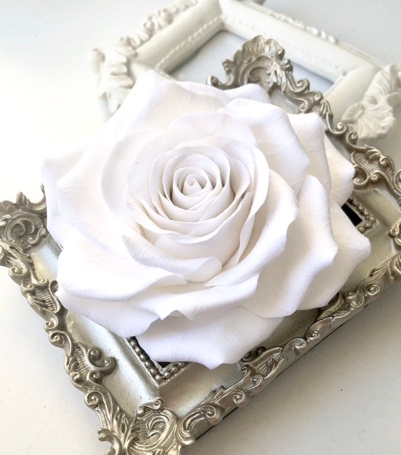 Wedding Hair Flower, Bridal Flower Pin, Large Rose Headpiece Bridal Fascinator, Bridal Hair Pin, Wedding Hair Accessories, Floral Hairpin image 1