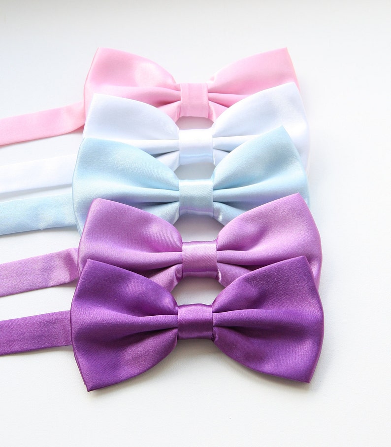 Groom's Bowtie, Light Purple Bowtie For The Groom, Men's Gift, Groom's Tie, Groom's Gift, Light Orchid Wedding Bowtie, Satin Bowtie image 5