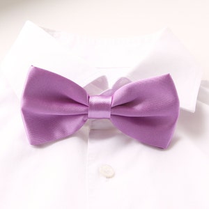 Groom's Bowtie, Light Purple Bowtie For The Groom, Men's Gift, Groom's Tie, Groom's Gift, Light Orchid Wedding Bowtie, Satin Bowtie 画像 3